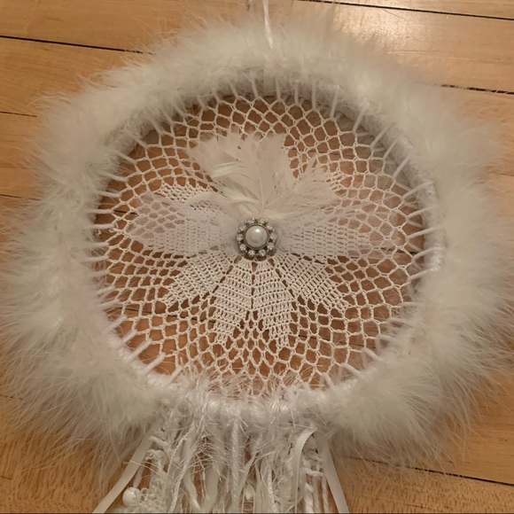 Handmade Boho Feather Crochet Dream Catcher - Picture 3 of 5